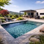 Kit piscine Luxe bloc polystyrène 7 x 3 x 1.50 m : avec liner pierre de bali