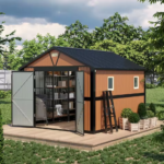 Abri de jardin extérieur de grande taille avec fenêtres verrouillables – idéal pour le jardin, la cour, la terrasse ou comme poulailler. – Image 2