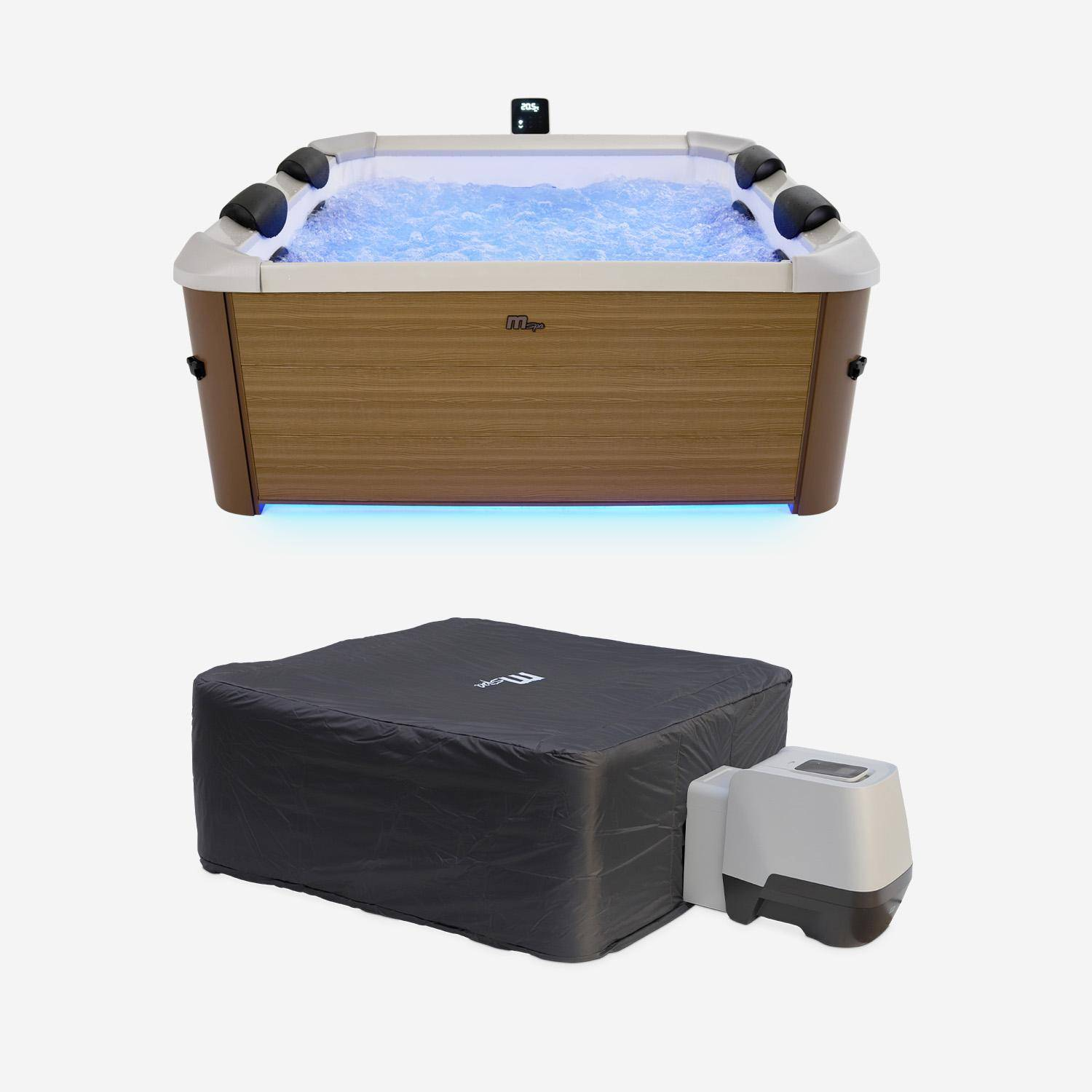 download - 2026-07-15T114338.515 Mspa Spa rigide 6 places hydromassages. 4 coussins avec housse de protection. OSLO AMBER – Image 1
