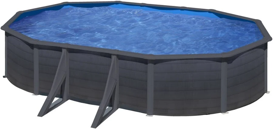 download - 2026-07-15T124228.029 Gre Piscine acier gris anthracite Louko ovale 6,34 x 3,99 x 1,22 m – Image 1