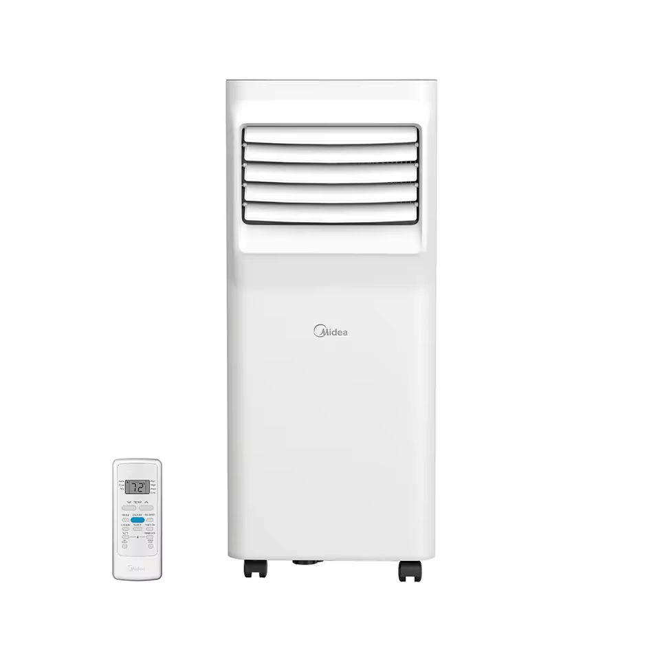 download (42) Climatiseur portable Midea 3-en-1 reconditionné (refroidisseur, ventilateur et déshumidificateur) – Unité légère et mobile avec kit d'installation facile – Image 1