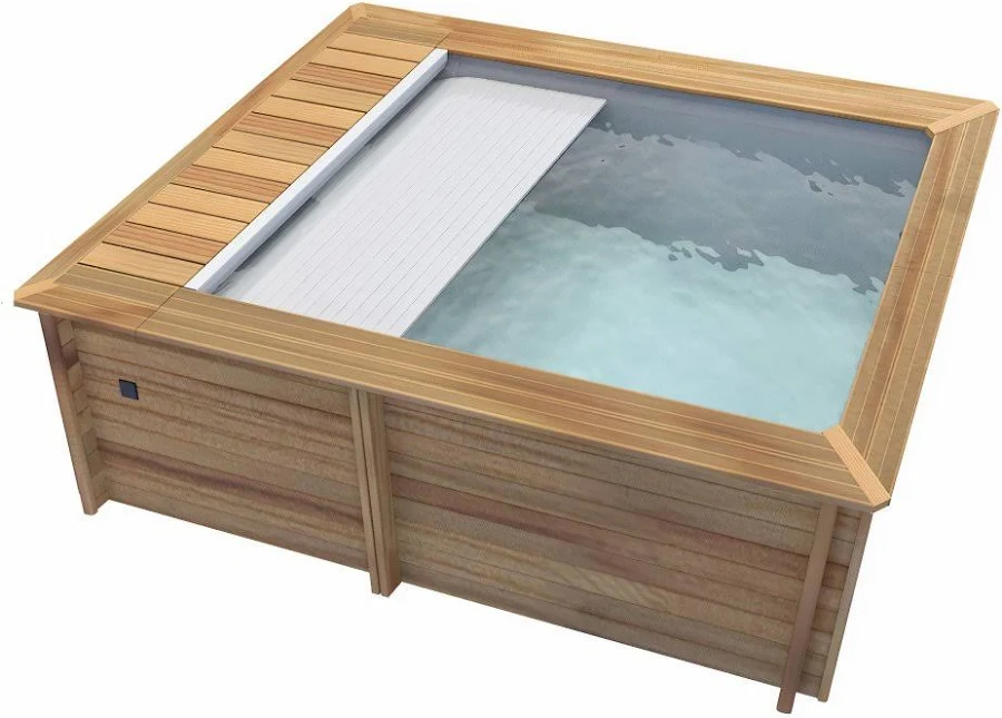 download (72) Piscine bois Carrée Urbaine + coffre + Filtration – Image 1